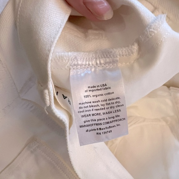 MARA HOFFMAN White / Natural Denim Jeans - 6 - Picture 4 of 4
